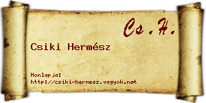 Csiki Hermész névjegykártya