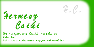 hermesz csiki business card
